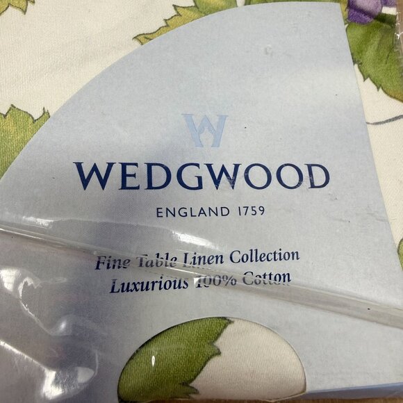 Wedgwood Grand Gourmet 60 X 84 Oval Tablecloth Table Linen Napa Grapevine Cotton - Picture 2 of 8